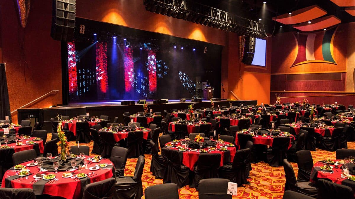 A professionally produced corporate conference stage