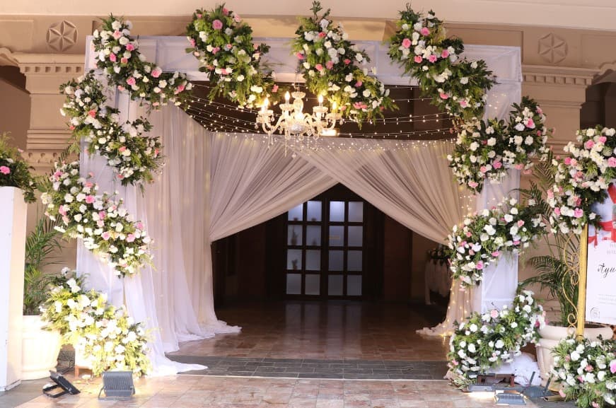 An elegantly staged award ceremony setup